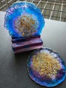 Zestaw podstawek pod kubki z żywicy epoksydowej 