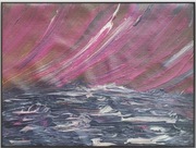 Oryginalny autorski obraz akrylowy "Wzburzone morze" z sygnaturą i cert.