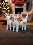 Zestaw 3 Reniferów 3D – Minimalistyczna Dekoracja Świąteczna WHITE DREAM! 