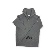 Sweter półgolf L 40 granatowy wełna ciepły narciarski Twentyfour