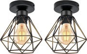 lampa sufitowa retro, lampa druciana, E27, (2 szt)