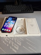 iPhone 15 Pro blue titanium 128GB 86% + org. case MagSafe