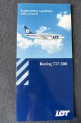Safety Card/Karty Bezpieczeństwa Polskie Linie Lotnicze LOT Boeing 737-500