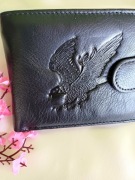 Męski portfel skóra naturalna - Czarny orzeł 