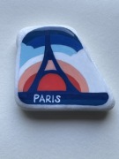 Paryż, Paris, magnes na lodówkę, malowany kamień