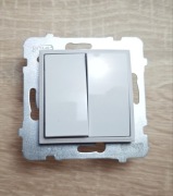 Łącznik podwójny BIAŁY OSPEL ARIA ŁP-2U/m/00