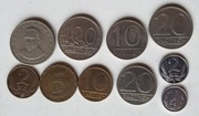 Monety RÓŻNE z PRL  1976r-1990r zestaw 10 szt