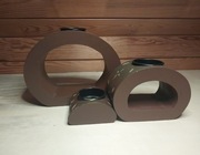 Komplet drewnianych świeczników – nowoczesny design