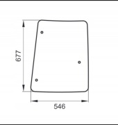 SZYBA BOCZNA NAROŻNIKOWA PRAWA CASE  NEW HOLLAND 84224146
