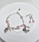 Bransoletka z koralików handmade +kolczyki