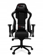 Fotel Pro-Gamer Maveric 2.0 - gamingowy - czarno-biały - skóra ECO do 150kg