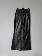 Riccio Piękne Czarne spodnie dzwony eko skóra S/36 vintage