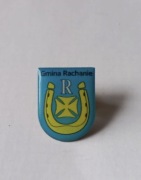 Herb gmina Rachanie przypinka pin odznaka wpinka