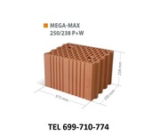 Pustak Ceramiczny CERPOL Kozłowice 25 PW MEGA MAX 