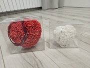 Zestaw 2 serc na walentynki z róż