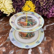 Porcelanowa etażerka 2-poziomowa - Scenka rodzajowa - Kahla #1