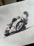 Oryginalny rysunek motocykl obrazek