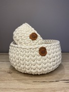 Koszyk ze sznurka / organizer/ pudełko handmade / zestaw 2 szt