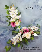 Kompozycja nagrobna, na cmentarz, zestaw, kompozycja kwiatowa, wiązanka