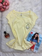 Koszulka Avocato awokado żółta soczysta zabawna bawełna Cropp S pastelowa