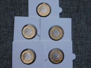  2 zł złote 2006 r Obiegowe. 5 sztuk Menniczych Monet PROSTO Z WORECZKA 