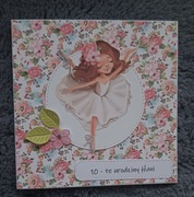 Kartka urodzinowa ręcznie robiona dla dziewczynki 