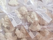 Aniołek z gipsu hostia, podziękowanie gość,komunia