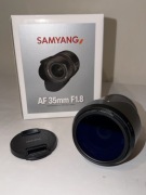 Samyang AF 35mm F1.8 FE Sony | Jak nowy | Filtr CPL + Etui | Korea