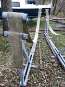 Stojak, kobyłki, podpora, łoże pod łódź