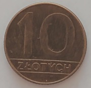 10 ZŁOTYCH 1990 – PRL (Orzeł bez korony)