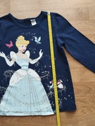 2 BLUZKA KOSZULKA KOPCIUSZEK CINDERELLA CEKINY PRZEDSZKOLA SZKOŁY R 110 116