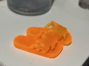 Monster High doll clothes hold orange shoes sandals