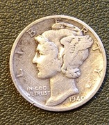 10 centów w srebrze US (One dime) z 1940 r.