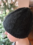 Ręcznie Robiona Czapka Zimowa z Warkoczami (52-56 cm)