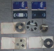 Zestaw 5 taśm szpulowych 18Tdk usa/2x15stilon/2x13 i 2kasety VHS  E240