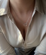 naszyjnik wisiorek łańcuszek elegancki delikatny srebrny choker stal