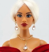 Zestaw biżuterii dla lalek Barbie jasnoliliowe łezki