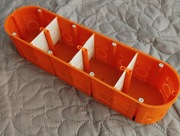 Puszka podtynkowa wielopolowa 4x60mm głęboka M4x60F pomarańczowa Simet