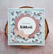 Kartka na 10, 15 urodziny, wrotki, kartka dla nastolatki, retro