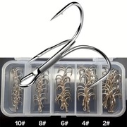 Kotwice wędkarskie 50 szt. 5 rozmiarów- komplet. kol. srebrny