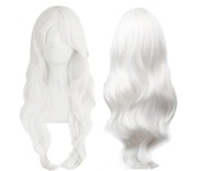 Damska MapofBeauty peruka cosplay biała Halloween Karnawał