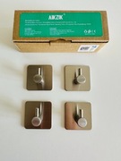 Komplet 4 szt. wieszaki, haczyki AikZik stal nierdzewna samoprzylepne