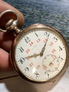 Zegarek kieszonkowy Zenith 52mm srebro mikroreg 