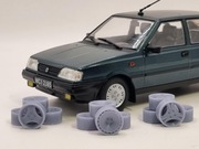3kpl Felg pod Hachette - Polonez Fiat 125p 1:24 Druk 3D - A