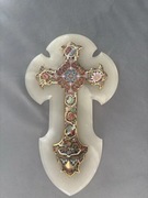 Zabytkowa kropielnica - alabaster |Francja | pocz. XX w