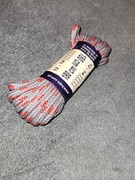 Sznurówki Nowe okrągłe szary w czerwone punkty 180