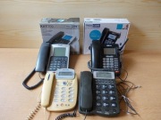 Zestaw telefonów stacjonarnych  MAXCOM 28D HS + 3 inne.