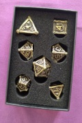 Metalowy zestaw kości RPG D&D Warhammer