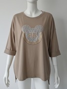 Wawa bawełniana tunika extra jakość plus size myszka Mickey 50 52 cyrkonie