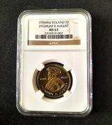 Moneta 2 zł 1996 Zygmunt II August pewny grading od NGC MS 67 OKAZJA